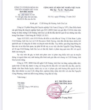 VPF đánh công văn 'rằn mặt' Công Phượng vì phản ứng với trọng tài - Ảnh 3