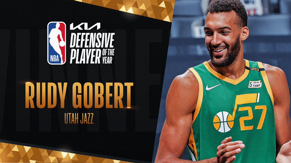 Rudy Gobert lập Hattrick 'Cầu thủ phòng ngự xuất sắc nhất năm' - Ảnh 1