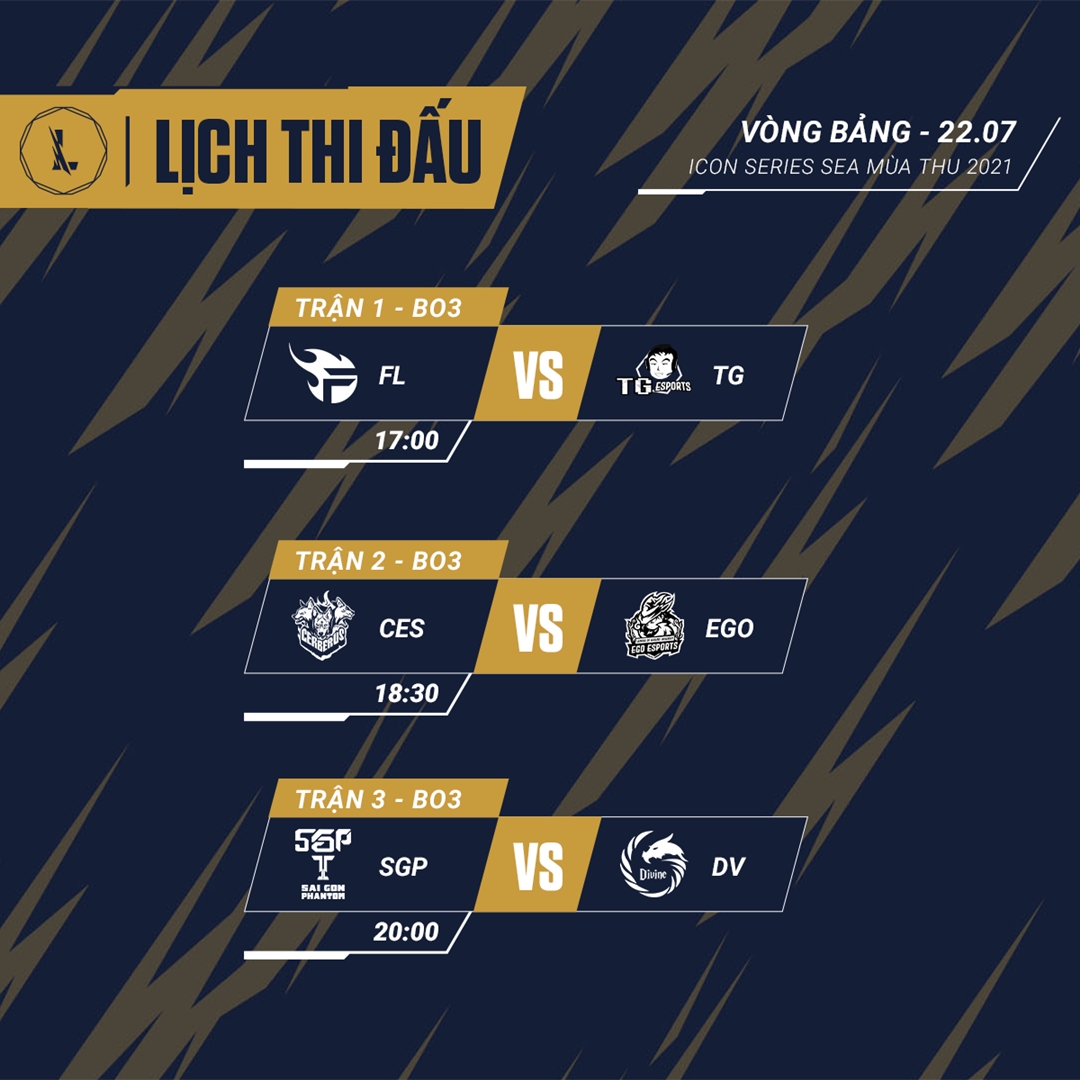 TRỰC TIẾP Icon Series SEA mùa Thu 2021 ngày 1 tuần 2: Team Flash vs TG Esports, SGP vs Divine - Ảnh 1