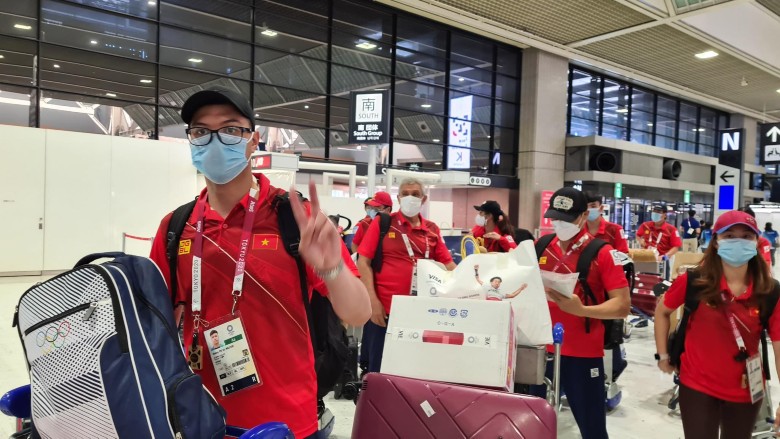 Đoàn TTVN về đến Nội Bài, chính thức khép lại Olympic Tokyo 2021 - Ảnh 5
