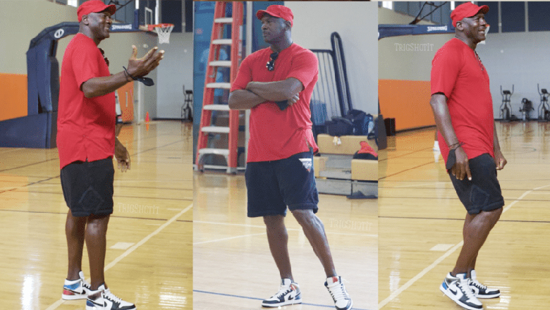 Michael Jordan thị phạm các cầu thủ Charlotte Hornets - Ảnh 1