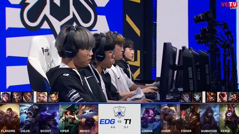 CKTG 2021: Faker toả sáng với Twisted Fate, T1 cạnh tranh ngôi đầu bảng B - Ảnh 1