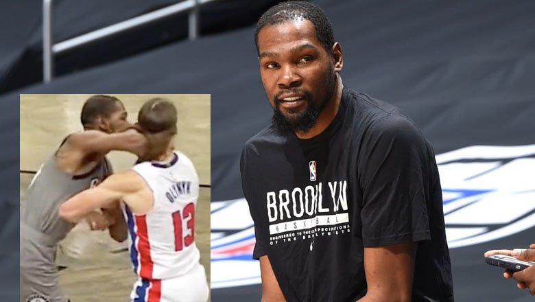 Kevin Durant đánh cùi chỏ vào mặt đối thủ - Ảnh 1