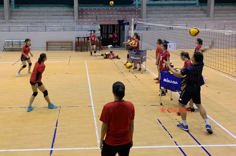 Bóng chuyền nữ Geleximco Thái Bình tích cực tập luyện cho vòng 2 giải VĐQG 2021 - Ảnh 8