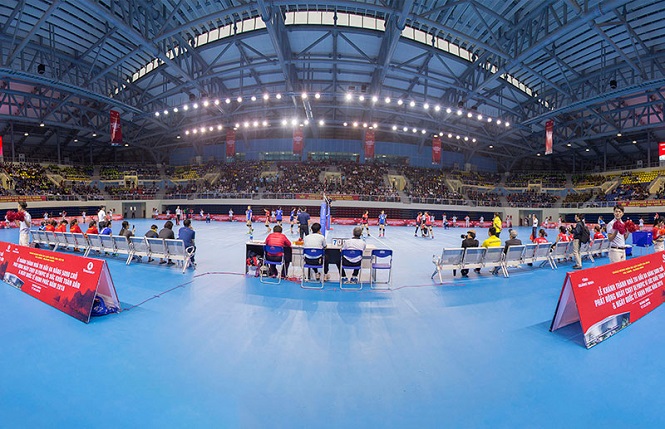 Chiêm ngưỡng nhà thi đấu 5000 chỗ Quảng Ninh chuẩn bị cho môn bóng chuyền SEA Games 31 - Ảnh 7