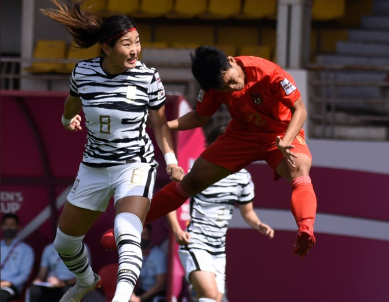 Kết quả Asian cup nữ 2022: Hàn Quốc đặt 1 chân vào tứ kết sau khi hạ Myanmar - Ảnh 2