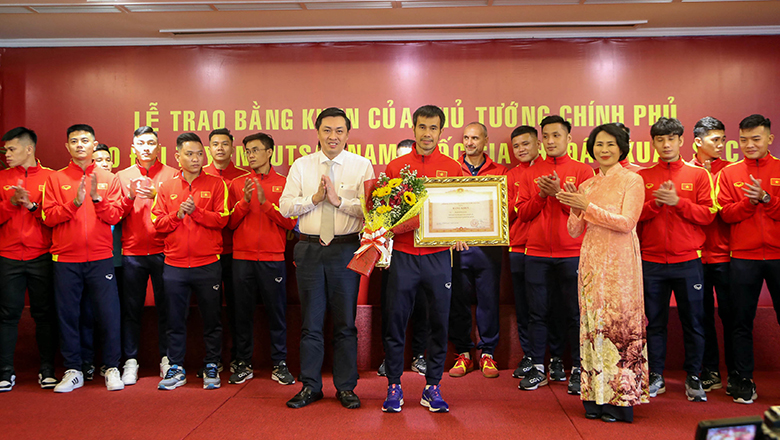 Đội tuyển futsal Việt Nam được Thủ tướng Chính phủ tặng Bằng khen - Ảnh 2