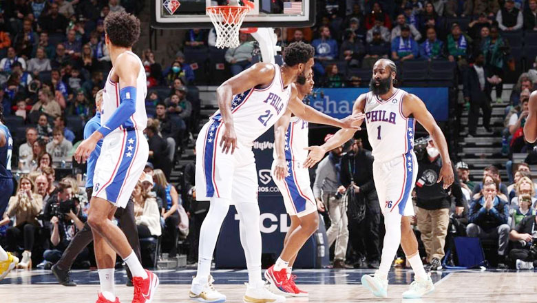 Kết quả bóng rổ NBA ngày 26/2: Timberwolves vs 76ers - Harden ra mắt như ý - Ảnh 1