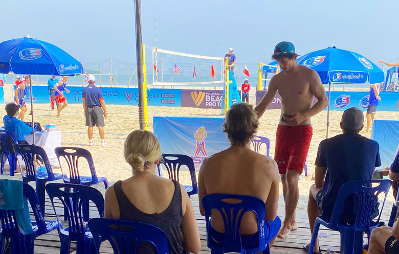 Hai đội tuyển bóng chuyền bãi biển nữ Việt Nam gặp nhau trận mở màn giải Wold Tour Pro - Ảnh 1