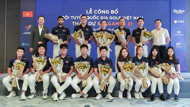 ĐT golf Việt Nam dự SEA Games 31 với 7/9 thành viên dưới 18 tuổi - Ảnh 1