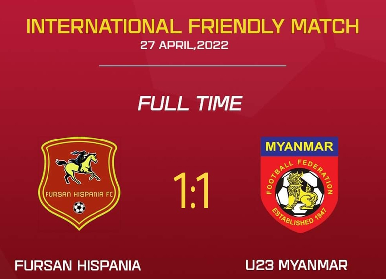 ĐT U23 Myanmar hòa trận giao hữu cuối cùng trước thềm SEA Games 31 - Ảnh 1