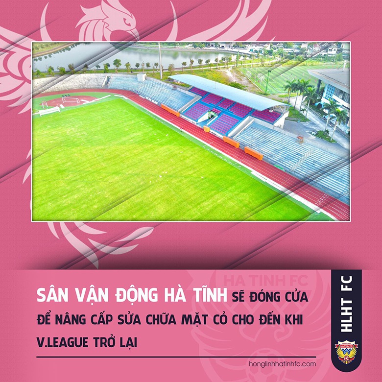 Sân Hà Tĩnh đóng cửa để sửa chữa, nâng cấp mặt cỏ đến khi V.League trở lại - Ảnh 2