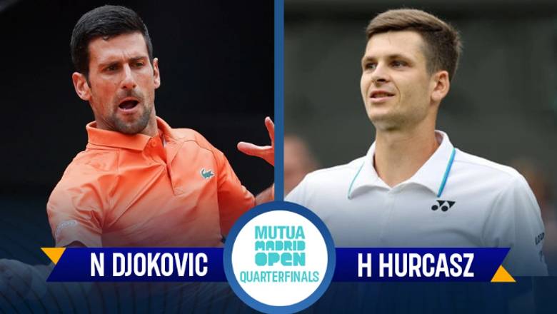 Trực tiếp tennis Djokovic vs Hurkacz - Tứ kết Madrid Open, 19h00 ngày 6/5 - Ảnh 1