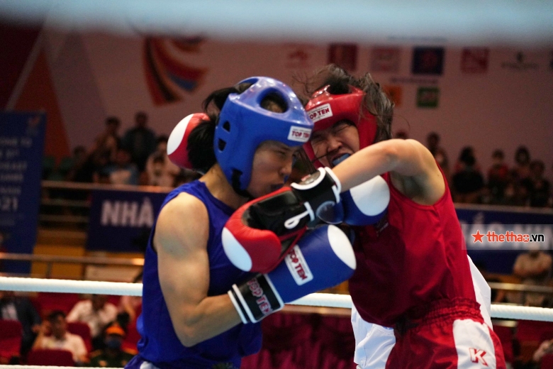 Kickboxing SEA Games 31: Hằng Nga thắng áp đảo sau 2 lần đánh choáng võ sĩ Malaysia - Ảnh 2