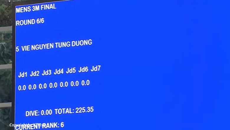 Hot boy Tùng Dương lại nhận điểm 0, xếp hạng 6/6 môn nhảy cầu nam SEA Games 31 - Ảnh 2