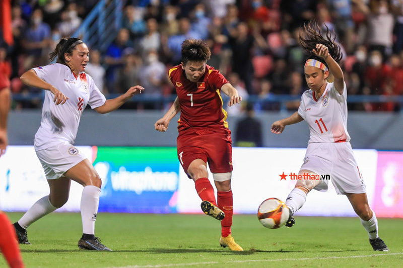 Tuyết Dung ghi bàn đầu tiên cho ĐT nữ Việt Nam tại SEA Games 31 - Ảnh 3