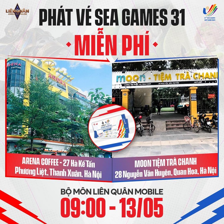 Cách nhận vé miễn phí xem đội tuyển Liên Quân Mobile Việt Nam tại SEA Games 31 - Ảnh 1