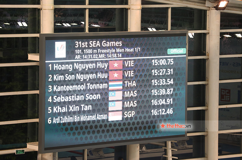 Nguyễn Huy Hoàng chiến thắng tuyệt đối ở đường bơi 1.500m tự do nam SEA Games 31 - Ảnh 3