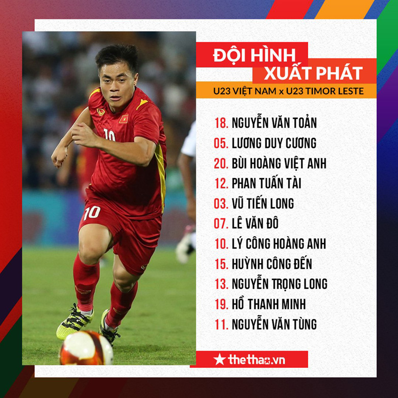 TRỰC TIẾP U23 Việt Nam vs U23 Timor Leste: Hùng Dũng, Hoàng Đức, Tiến Linh dự bị - Ảnh 2