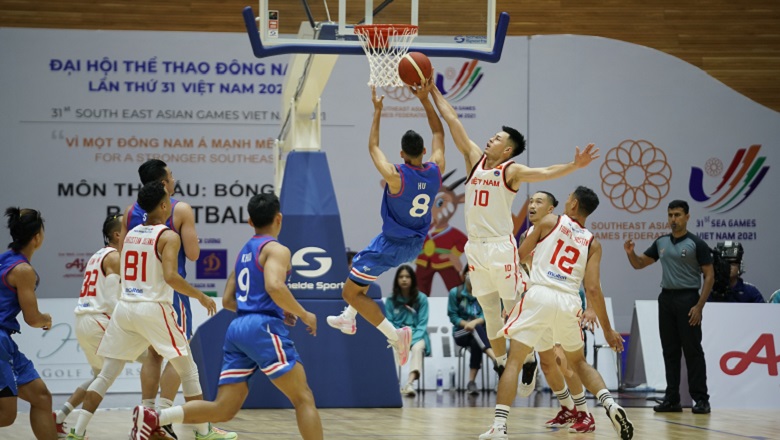 ĐT bóng rổ nam Việt Nam hủy diệt Campuchia ngày ra quân ở SEA Games 31 - Ảnh 6
