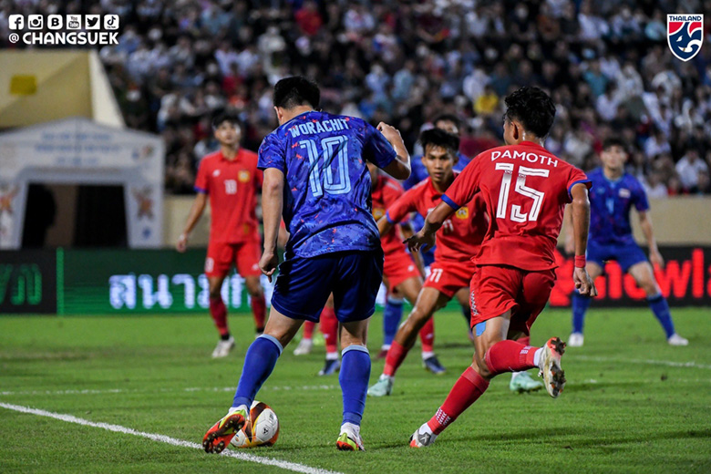 Kết quả U23 Thái Lan vs U23 Lào: 'Voi chiến' nhọc nhằn giành ngôi đầu - Ảnh 2