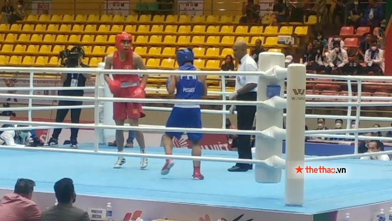 Vương Thị Vỹ thắng võ sĩ Philippines, Boxing Việt Nam giành suất lọt vào 3 trận chung kết SEA Games - Ảnh 1