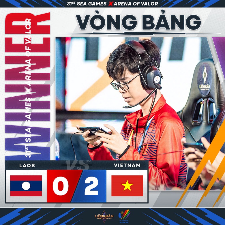 Kết quả Liên Quân Mobile SEA Games 31: Việt Nam khép lại vòng bảng bằng trận thắng Lào - Ảnh 1