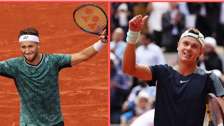 Trực tiếp tennis Tứ kết Roland Garros 2022 - Holger Rune vs Casper Ruud, 20h00 ngày 1/6 - Ảnh 1