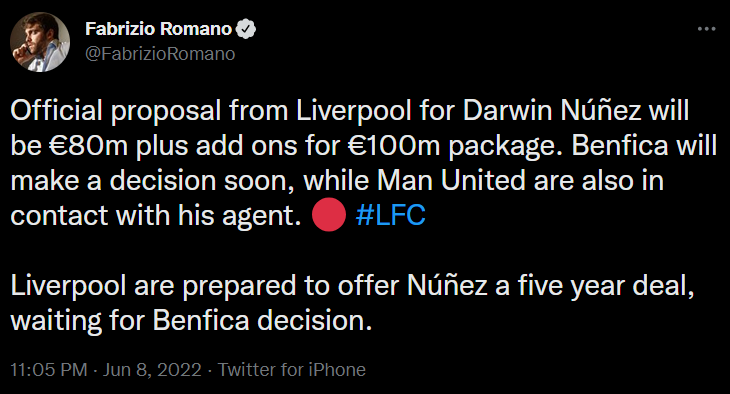 Liverpool chi 100 triệu euro, vượt MU trong thương vụ Darwin Nunez - Ảnh 2