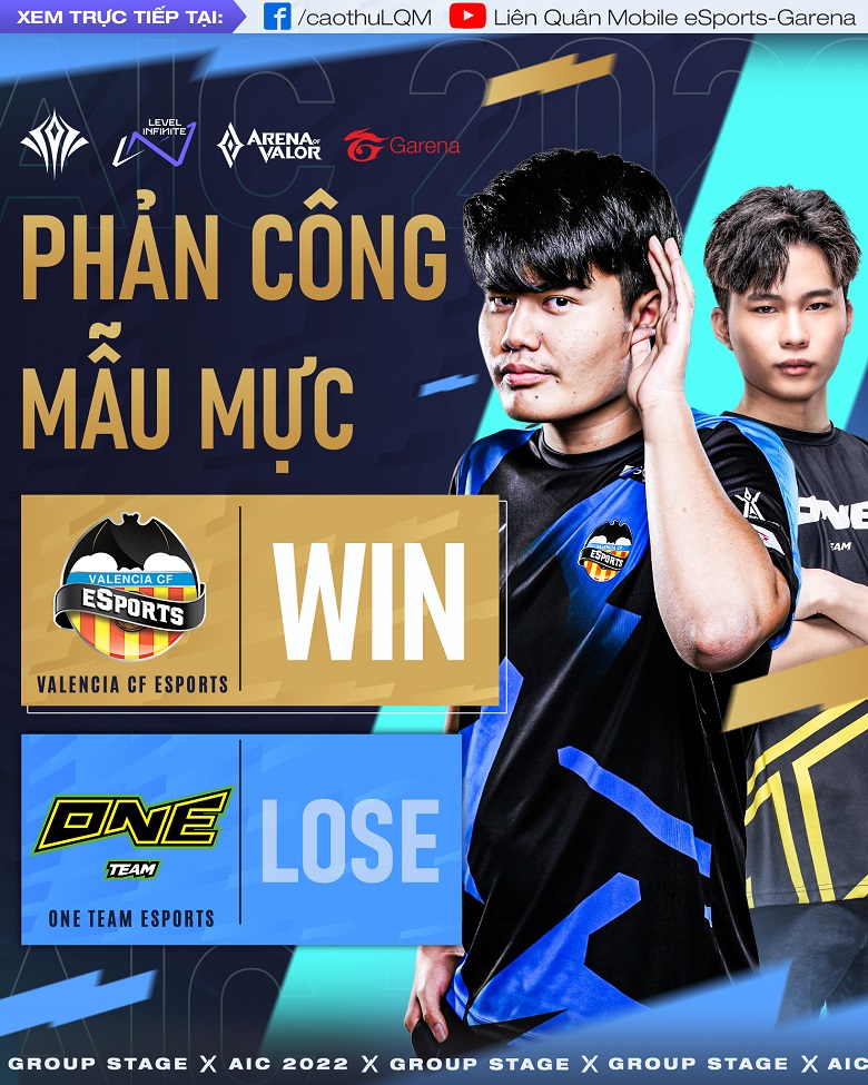 AIC 2022: Nk mắc sai lầm, ONE thua ngược Valencia - Ảnh 1