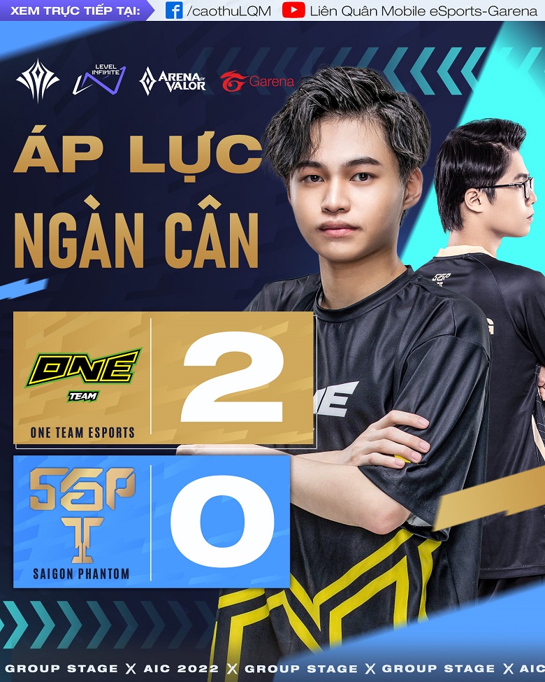 AIC 2022: Saigon Phantom thua trắng ONE Team, tự đẩy mình vào thế khó - Ảnh 1