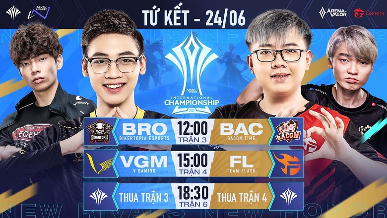 TRỰC TIẾP AIC 2022 ngày 24/6: BRO vs BAC, VGM vs FL - Ảnh 1