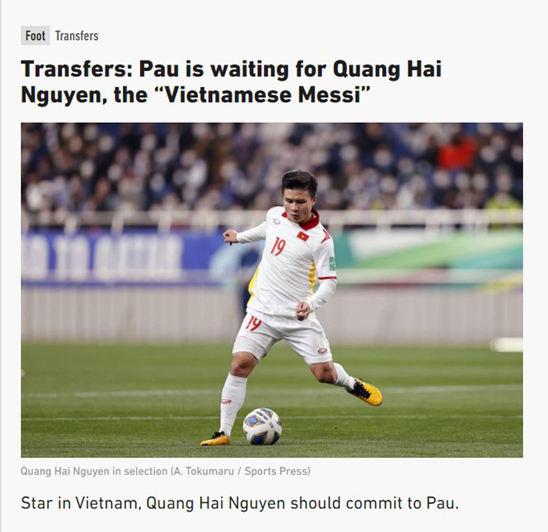 Báo Pháp xác nhận Quang Hải ký hợp đồng 2 năm với Pau FC - Ảnh 1
