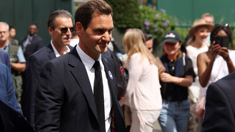 Roger Federer bảnh bao khi xuất hiện tại Wimbledon 2022 - Ảnh 4