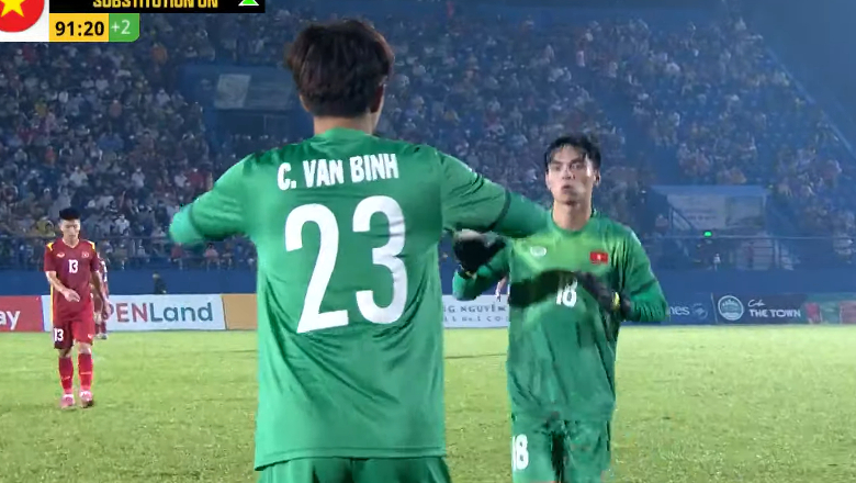 U19 Việt Nam thay thủ môn ở loạt sút luân lưu với Malaysia - Ảnh 1