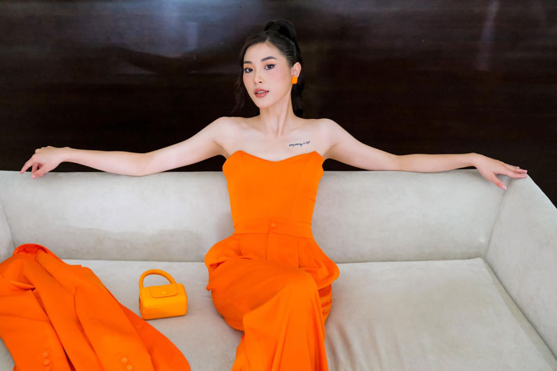 Nhan sắc ngày càng 'lên hương' của Đặng Thu Huyền sau Top 10 Hoa hậu Hoàn vũ VN - Ảnh 1