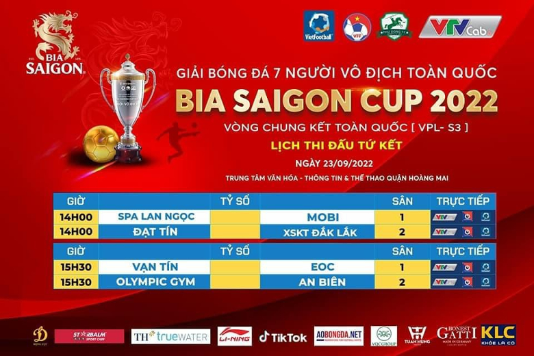 Lịch thi đấu VCK bóng đá 7 người vô địch toàn quốc - VPL S3 2022 hôm nay - Ảnh 1