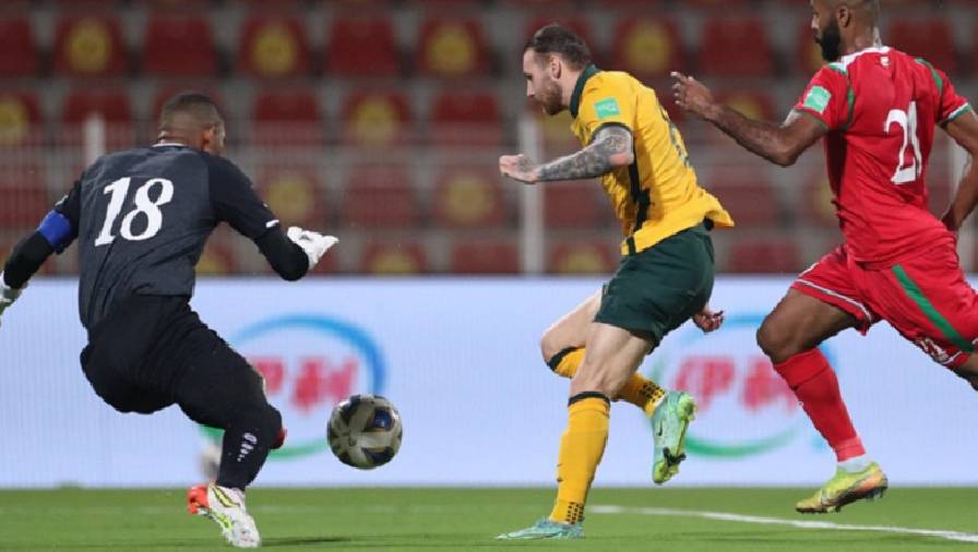 uc vs oman Australia đánh rơi 2 điểm ở phút 89 trước Oman, đối diện nguy cơ mất vé dự World Cup 2022