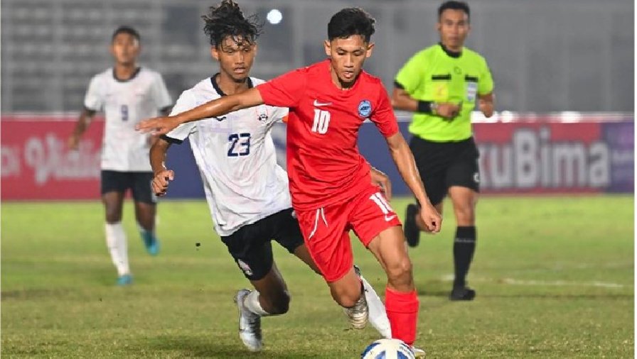 Kết quả U19 Singapore vs U19 Campuchia: 'Chiến binh Angkor' giành trọn 3 điểm