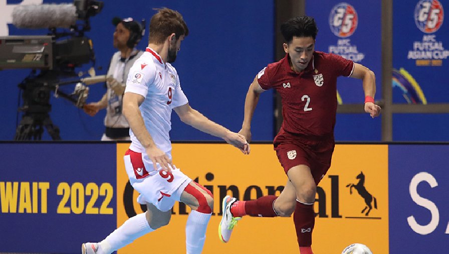 Kết quả Futsal Thái Lan vs Tajikistan: Đại diện Đông Nam Á duy nhất vào bán kết