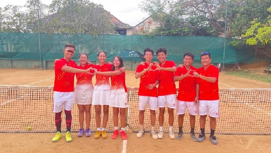 set phan kim lien ĐT quần vợt trẻ Việt Nam giành hạng Ba vòng sơ loại Junior Davis Cup và Billie Jean King Cup
