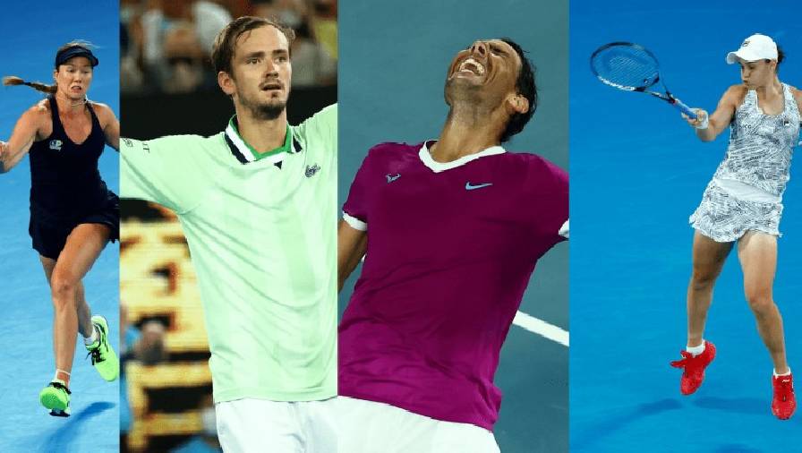 chung ket uc mo rong Lịch thi đấu tennis Chung kết Australian Open 2022: Barty gặp Collins, Nadal đấu Medvedev