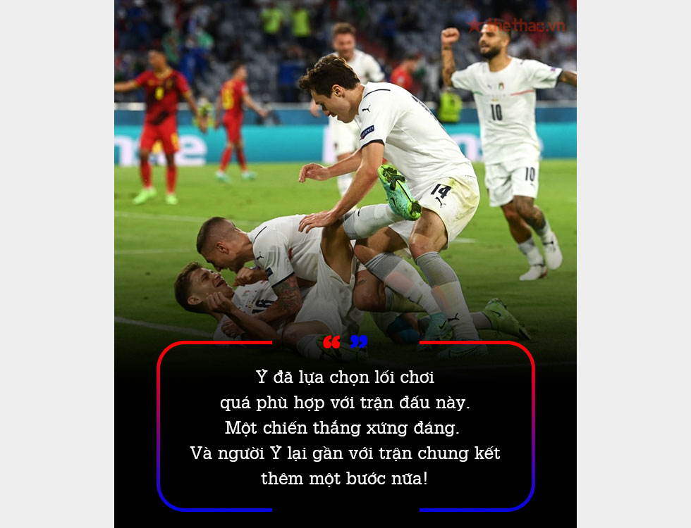 Góc nhìn HLV Phạm Minh Đức: Cái đẹp và sự thực dụng của đội tuyển Ý đã “bóp nghẹt” Bỉ như thế nào?